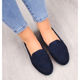 Marineblaue Damen-Slipper aus Wildleder von Sergio Leone navy blau 1