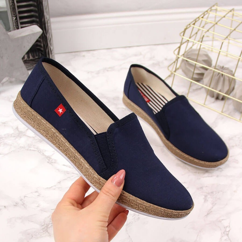 Damen-Espadrilles zum Hineinschlüpfen in Marineblau Big Star FF276036 2