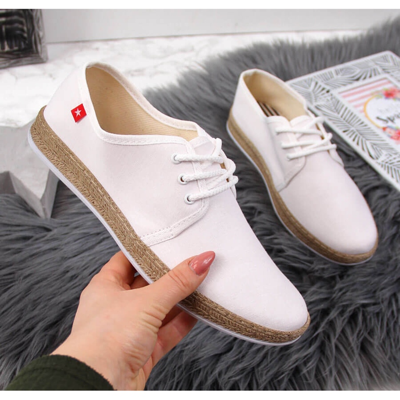 Weiße Espadrilles-Sneaker für Damen Big Star FF276043 2