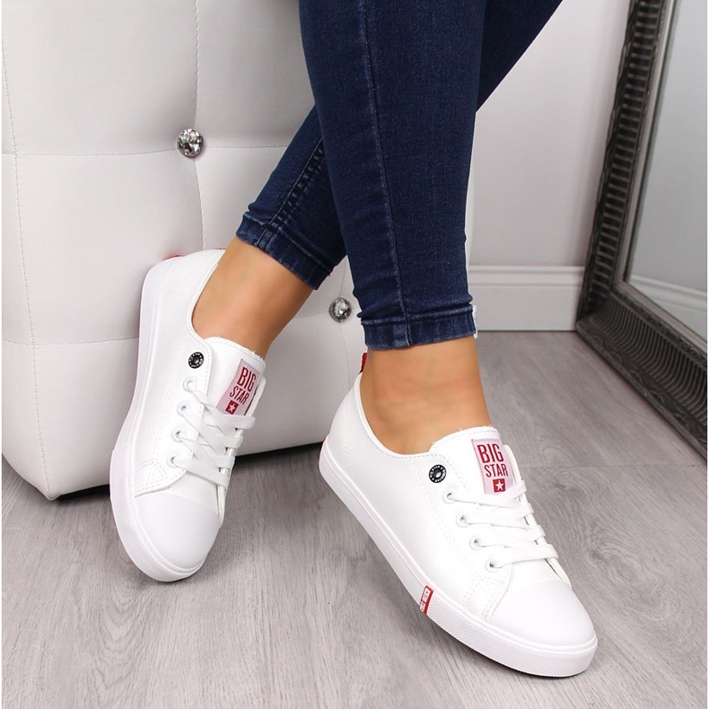 Niedriges Öko-Leder weiß Big Star GG274005 1