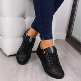 Niedriges Öko-Leder schwarz Big Star GG274061 1