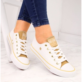 Low-Top-Sneaker aus weißem Textil Big Star HH274458 1