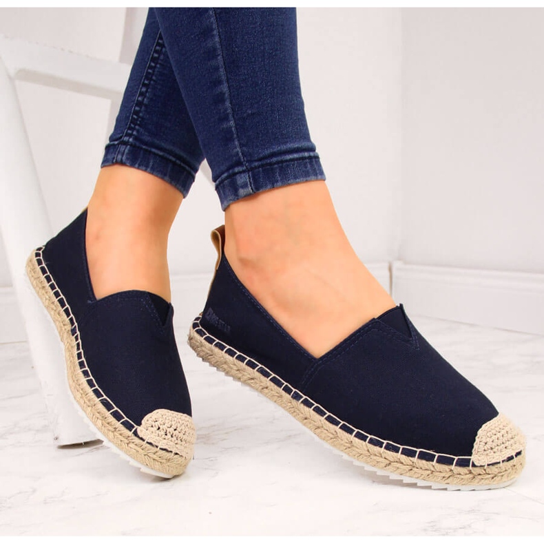 Marineblaue Espadrilles für Damen Big Star HH274500 navy blau 1