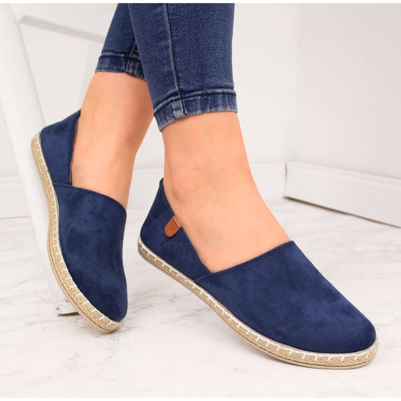 Damen-Espadrilles mit Cut-Outs Marineblau NEWS 1