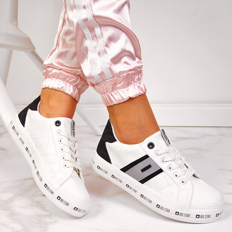 Weiße Low-Top-Sneaker für Damen Big Star II274071 1