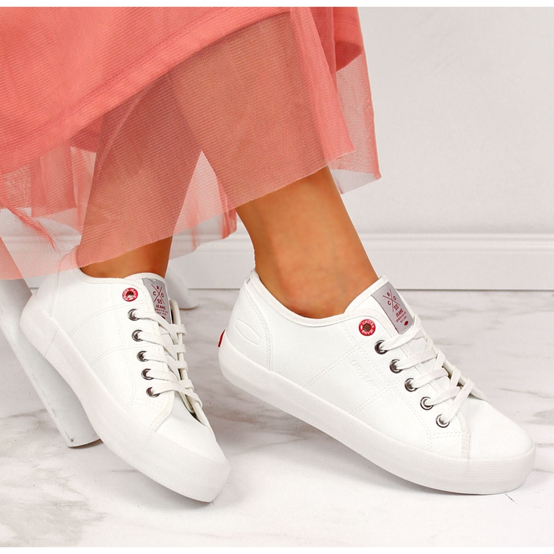 Damen Turnschuhe niedrig Öko-Leder weiß Cross Jeans II2R4004C 1