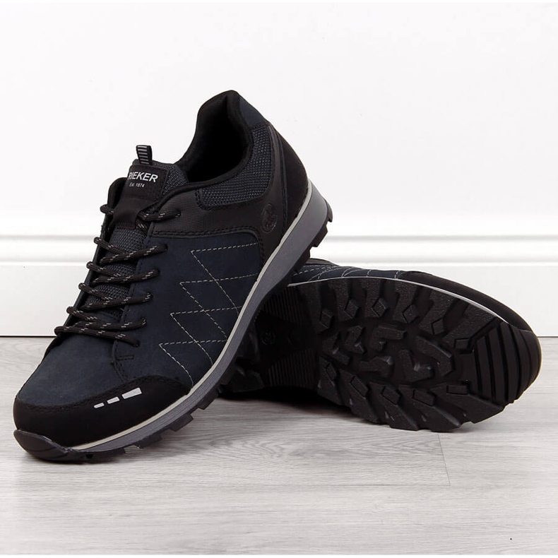 Marineblaue Herrenschuhe Rieker B5720-01 1