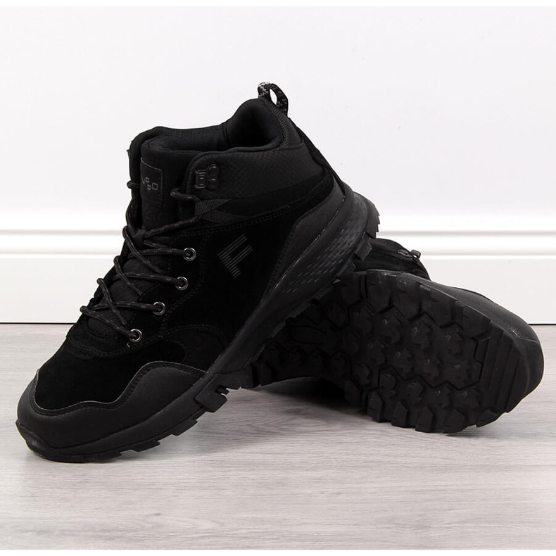 Wanderschuhe für Herren aus schwarzem Filippo-Leder 1