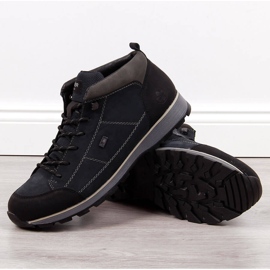 Marineblaue Rieker F5740-00 warme Herrenstiefel 1