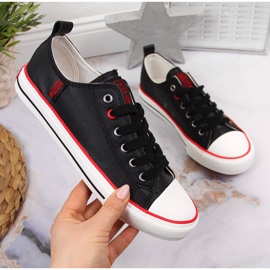 Low-Top-Sneaker aus schwarzem Kunstleder Big Star JJ274129 1