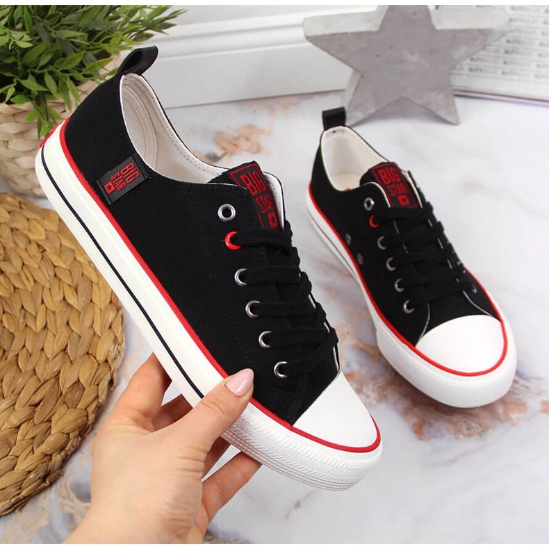 Schwarze Textil-Sneakers Big Star JJ274122 1