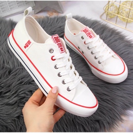 Niedrige Turnschuhe aus Stoff weiß Big Star JJ274123 1