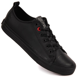Low-Top-Sneaker aus Kunstleder ganz in Schwarz Big Star JJ274006 1