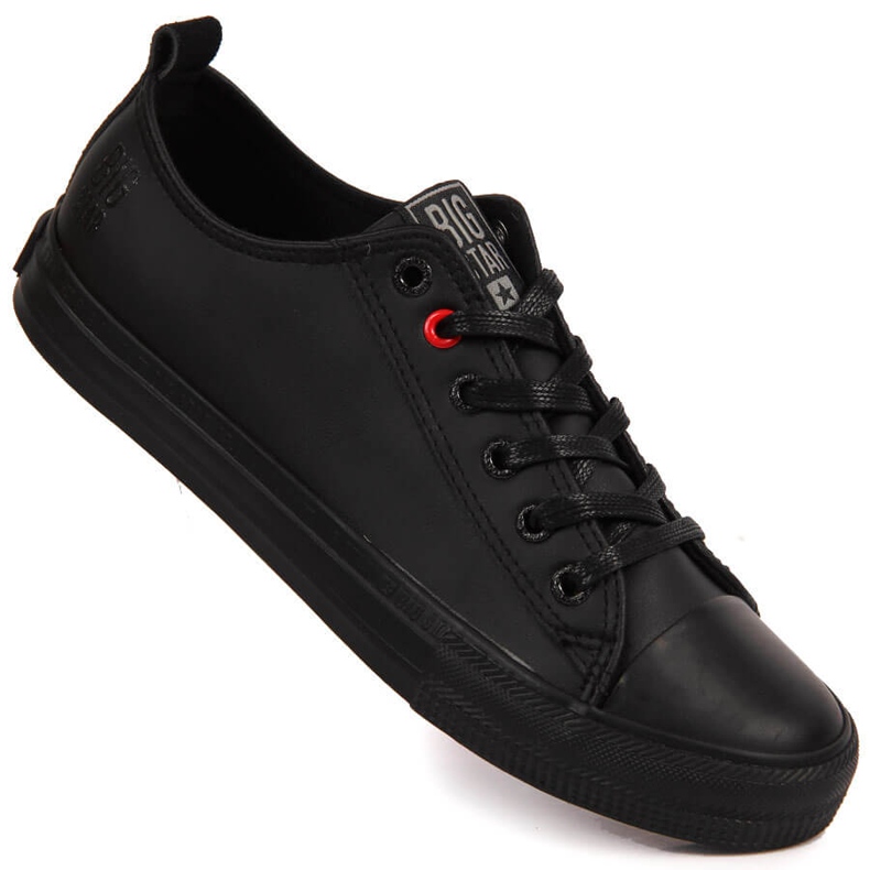 Low-Top-Sneaker aus Kunstleder ganz in Schwarz Big Star JJ274006 1