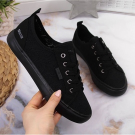 Low-Top-Spitze Textil schwarz Big Star JJ274064 1