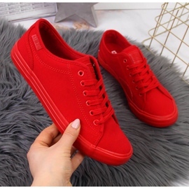 Low-Top-Textilsneaker ganz in Rot Big Star JJ274068 1