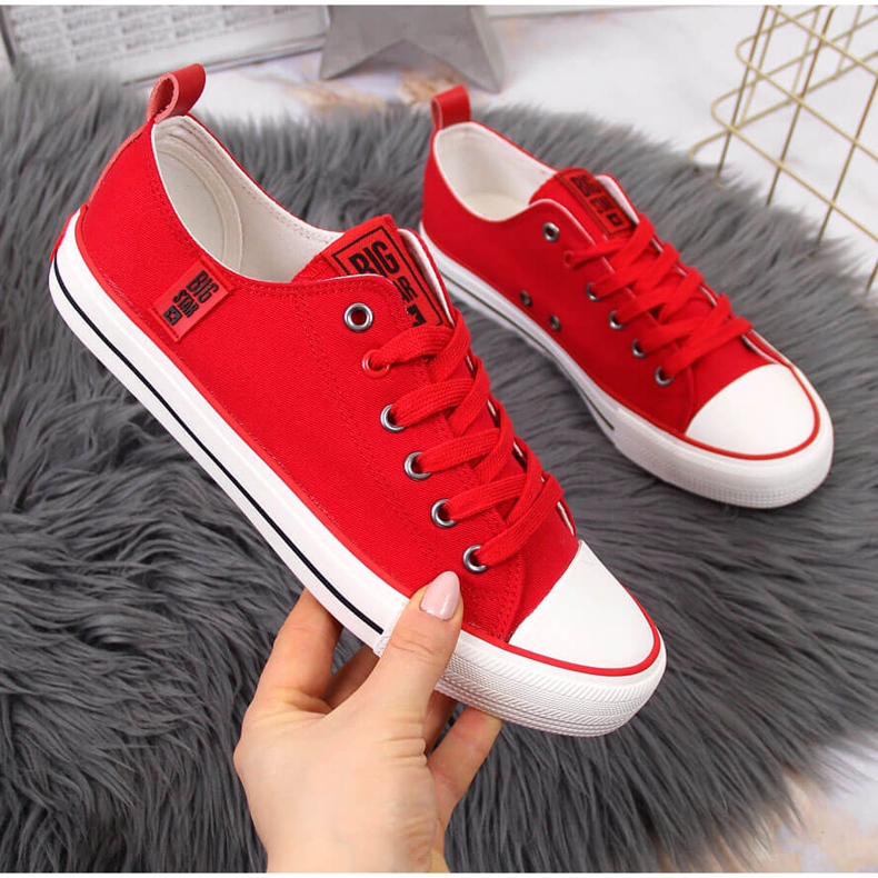 Rote Textil-Sneakers Big Star JJ274124 1