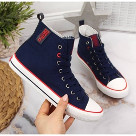 Marineblaue Turnschuhe Big Star aus Stoff JJ274125 navy blau 1