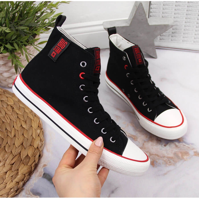 Schwarze Textilsneaker Big Star JJ274126 1