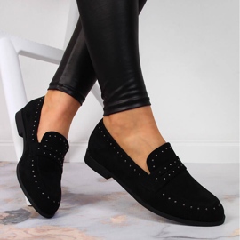 Damen Wildlederschuhe mit Nieten schwarz Laura La.Fi 1