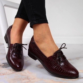 Braun lackierte Schnürschuhe Potocki 1