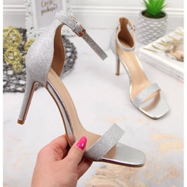Silberne Vinceza High Heels Sandalen 1