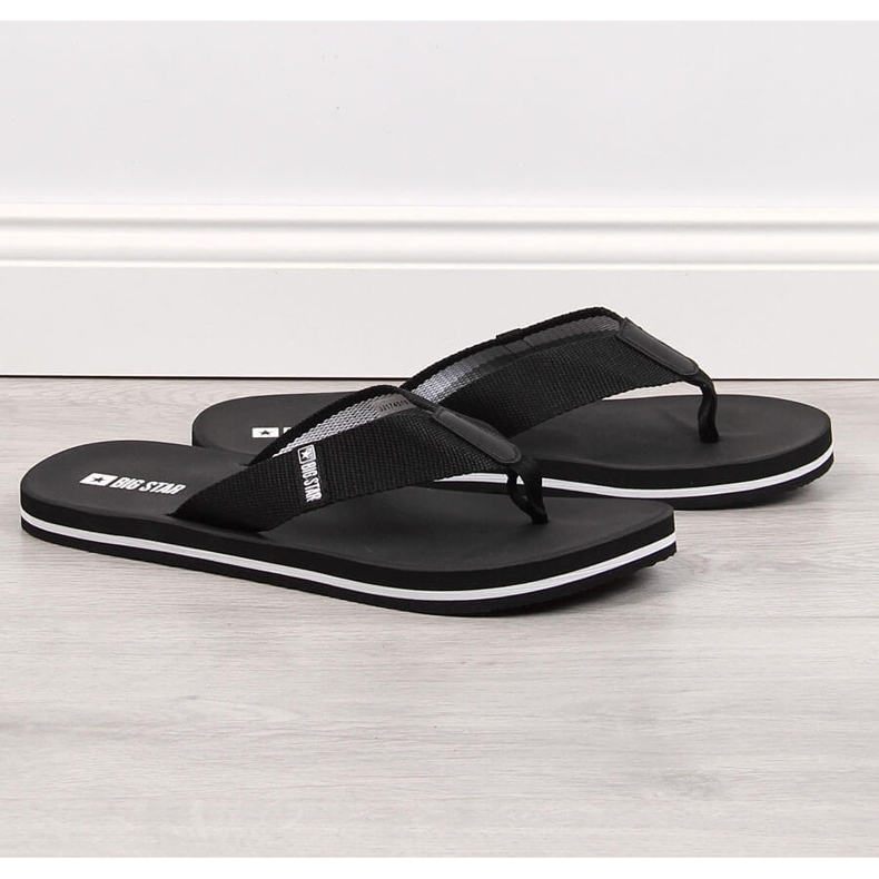 Schwarze Flip-Flops für Herren Big Star JJ174519 1