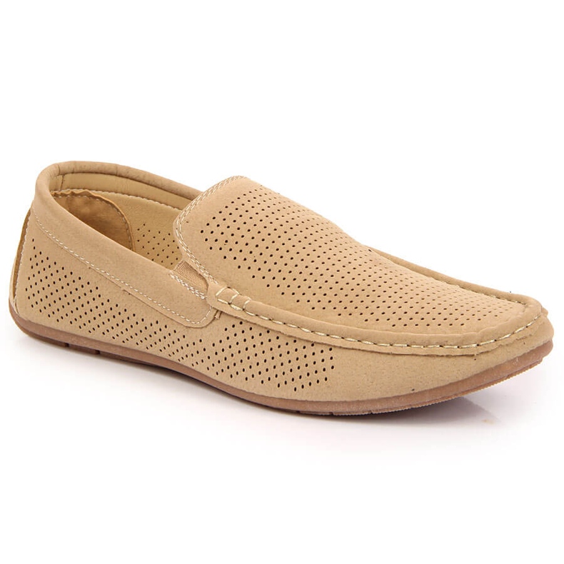 Beige durchbrochene Herren-Loafer NEWS 2