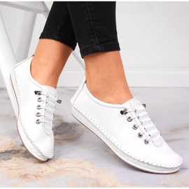 Damen-Slipper aus weißem Leder Artiker 1