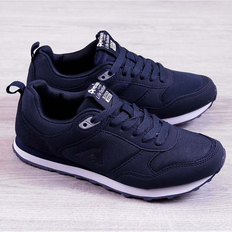 Marineblaue Sportschuhe für Herren von American Club 1