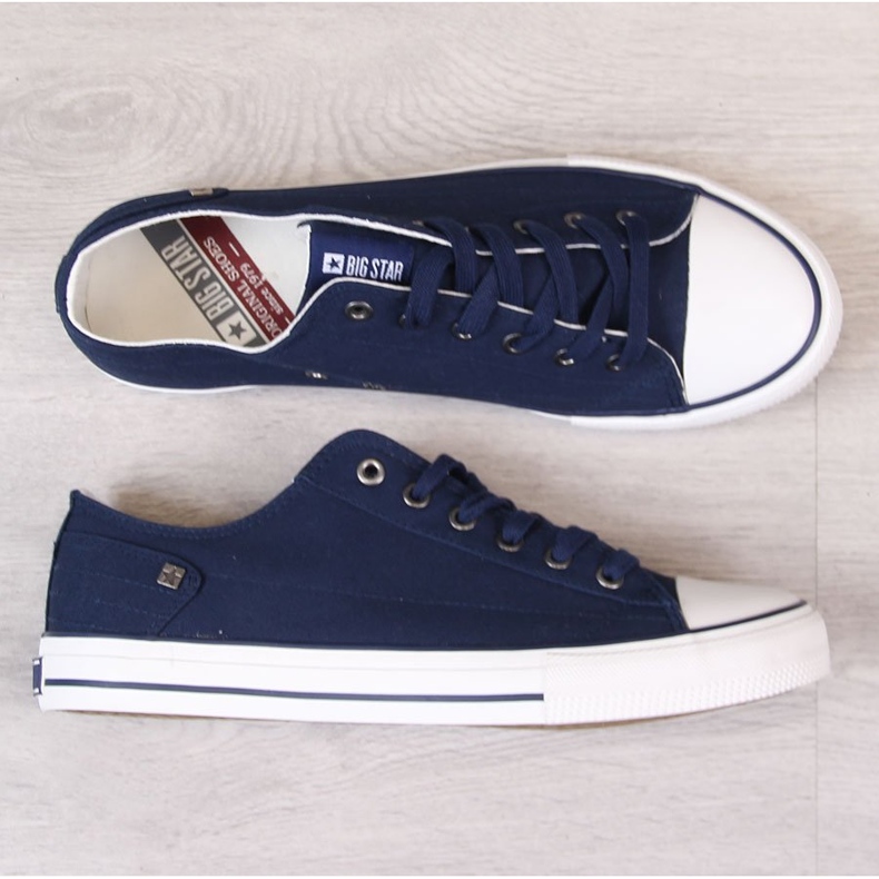Marineblaue Low-Top-Sneaker Big Star DD174270 für Herren navy blau 1