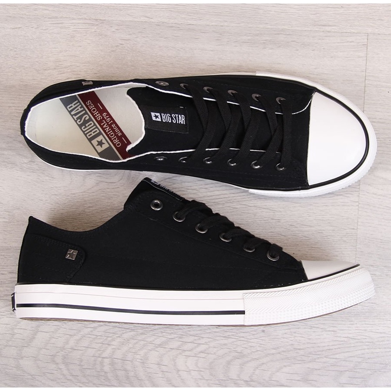 Schwarze niedrige Herrensneaker Big Star DD174273 1