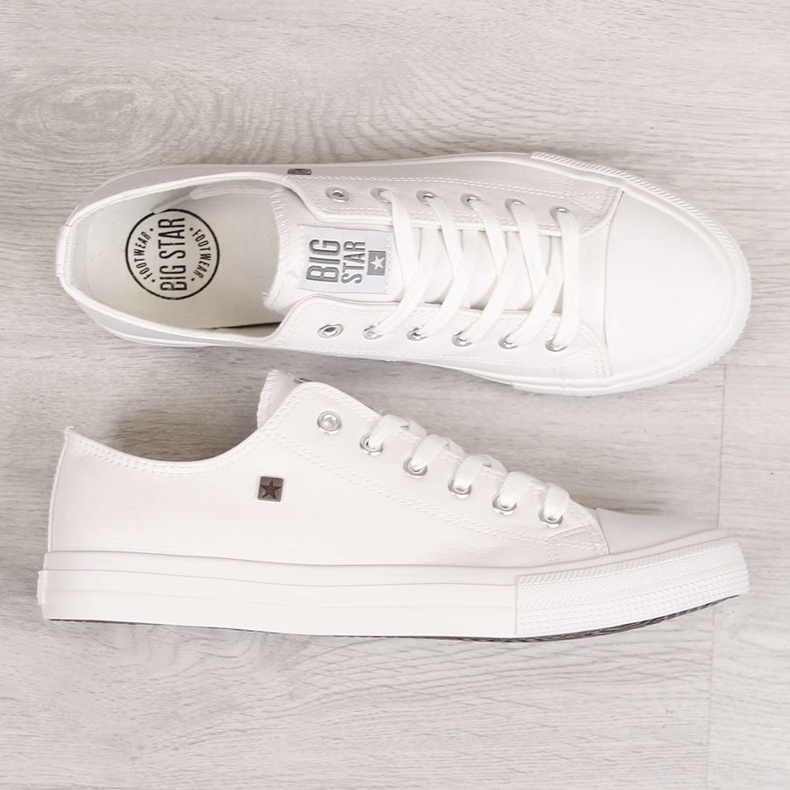 Herrensneaker Big Star aus weißem Kunstleder V174347 1