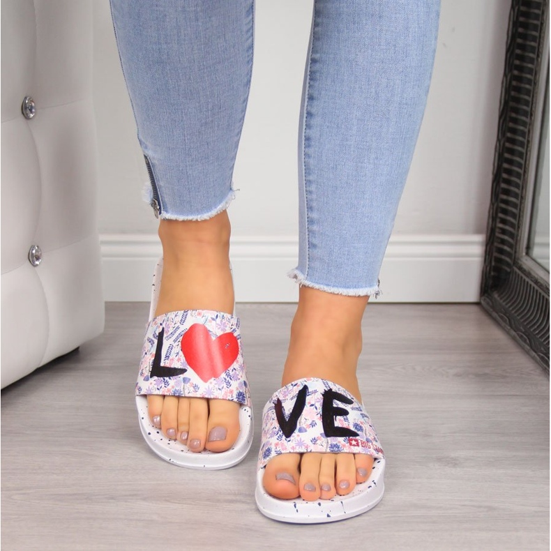 Strandhausschuhe Big Star aus weißem Gummi für Damen 2