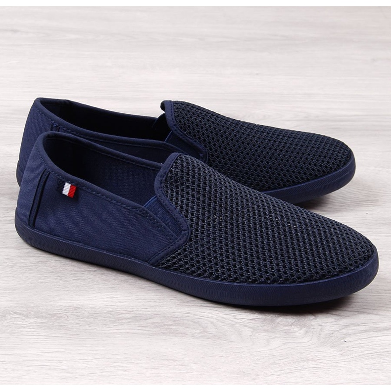 Marineblaue durchbrochene Turnschuhe für Herren von Atletico navy blau 1