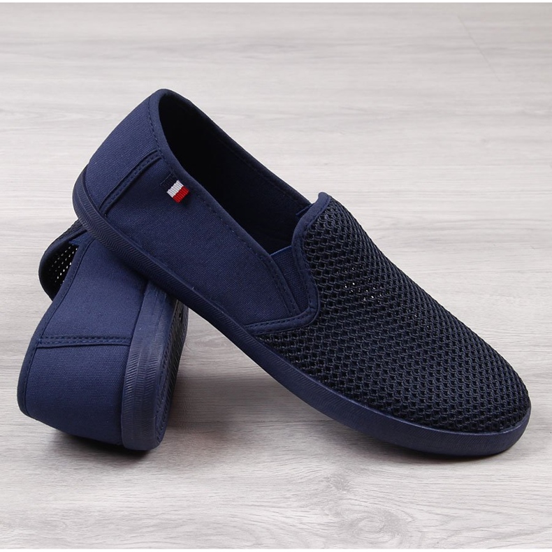 Marineblaue durchbrochene Turnschuhe für Herren von Atletico navy blau 2