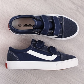 Marineblaue Kinderturnschuhe mit Klettverschluss von Atletico 1