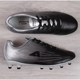 American Club schwarz-silberne Herren-Fußballschuhe schwarzes silber silber- 1