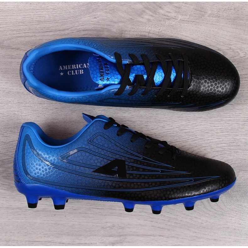 American Club schwarz-blaue Herren-Fußballschuhe schwarz blau 1