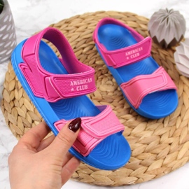 American Club Sandalen aus Schaumstoff mit Klettverschluss für Mädchen rosa 1