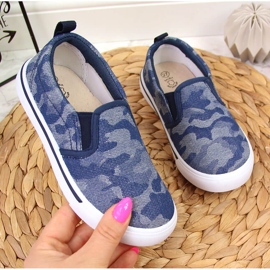 Turnschuhe zum Hineinschlüpfen für den Kindergarten marineblau Atletico navy blau 1