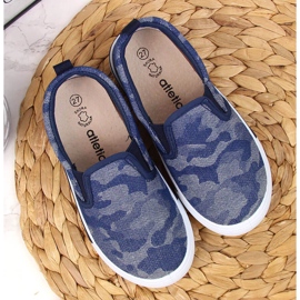 Turnschuhe zum Hineinschlüpfen für den Kindergarten marineblau Atletico navy blau 2