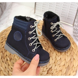 Marineblaue Kinderstiefeletten Kornecki 4984 navy blau 1