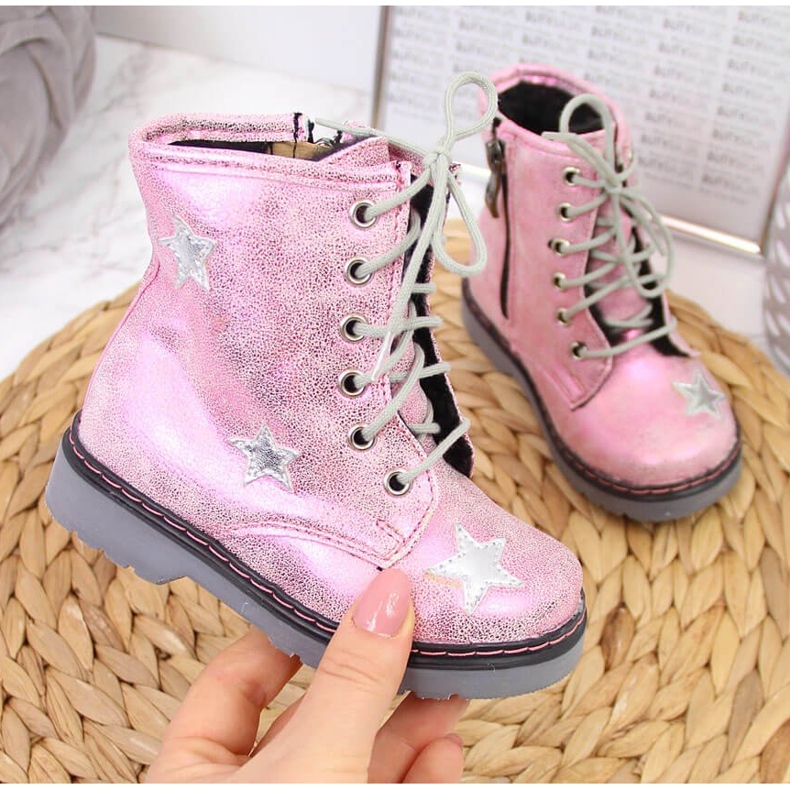 Rosa warme Mädchenstiefel Kornecki 6216 1