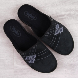 Schwarze Befado Herrenhausschuhe 1