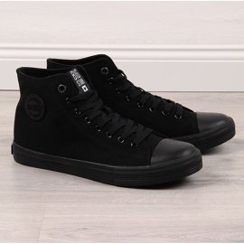 Hohe schwarze Herrenturnschuhe Big Star FF174550 2