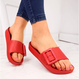 Strandpantoffeln aus rotem Schaum für Damen Big Star FF274A385 1