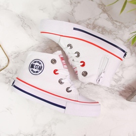 Weiße Kinder-Sneaker mit Reißverschluss Big Star HH374083 2