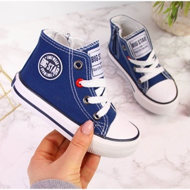 Kinderturnschuhe mit Knöchel, Marineblau Big Star HH374085 navy blau 2