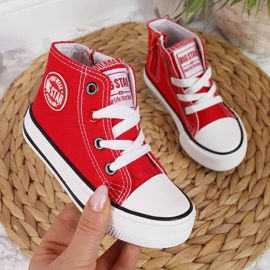 Kinderturnschuhe mit Reißverschluss rot Big Star HH374086 1